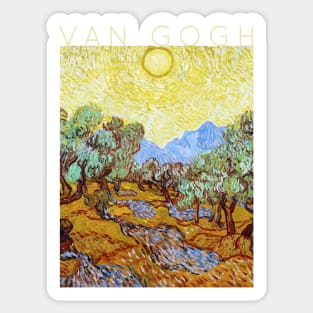 Van Gogh - Olive Trees With Yellow Sky Sticker